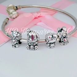  Hello Kitty,  My Melody, Keroppi & Pochacco S925 Bracelet Charms