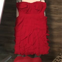 Red strapless Dress (new)