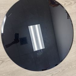 Black glass table top