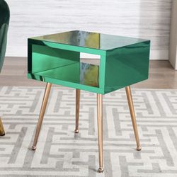 Mirrored End Table Night Stand 