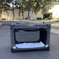 36" Portable Soft Dog Crate for Large Dogs - Collapsible Travel Kennel with Carry Bag, Foldable Cage 