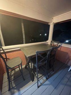 Outdoor Patio Dining Set – Table + 4 Chairs