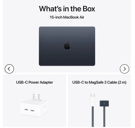 15" MacBook Air Midnight 16GB Memory 256GB Storage