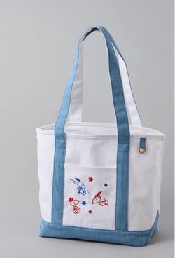American Eagle AE Peanuts Snoopy Off-Duty 4th of July Canvas Tote Bag NWT