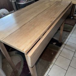 Wooden Table With Extenders