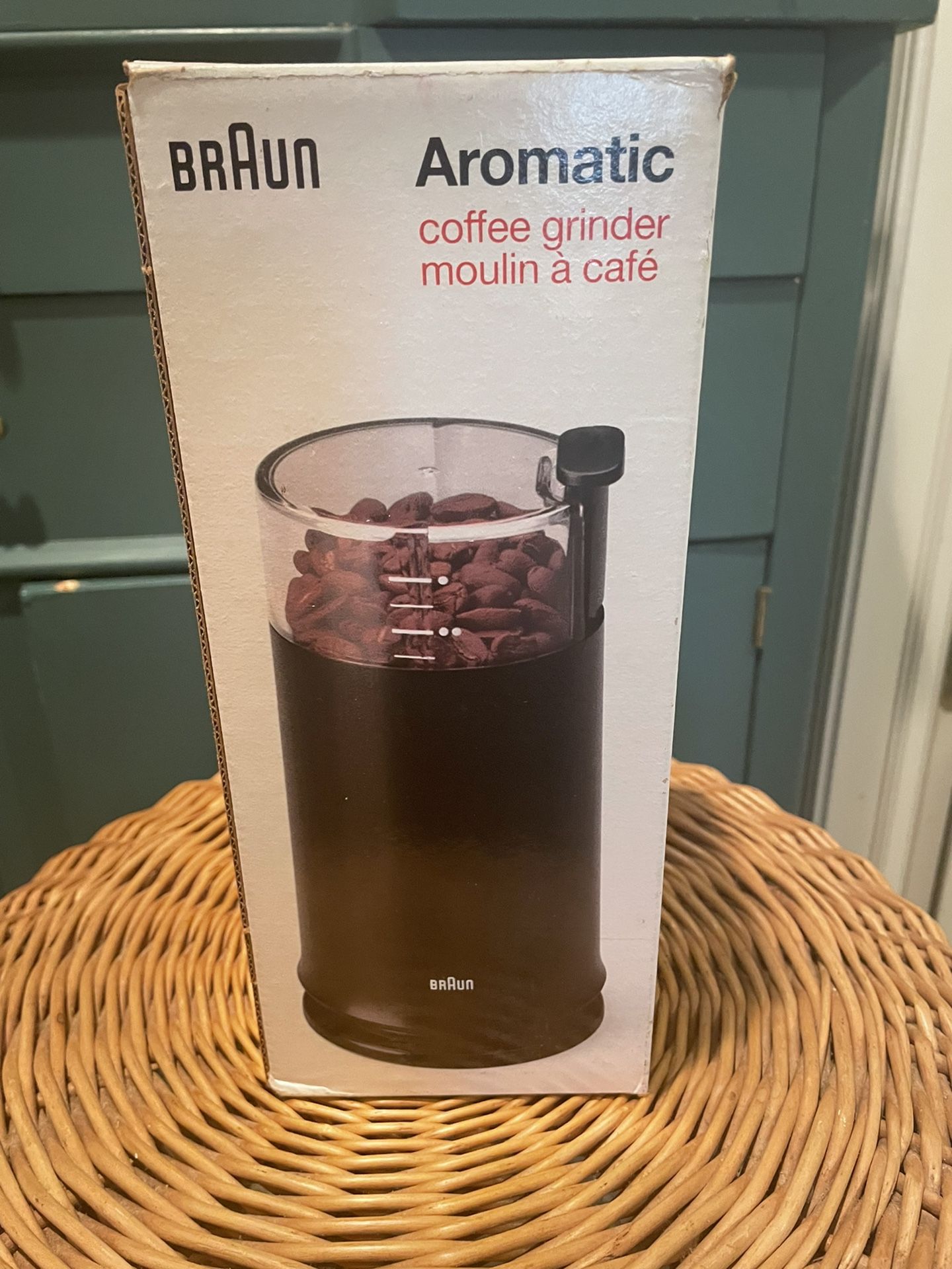 Vintage Braun Aromatic Coffee Grinder KSM2 Black 2.5 oz