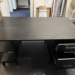 Used Wooden Office Desk in Black