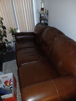 Nice 7 ft. leather couch.