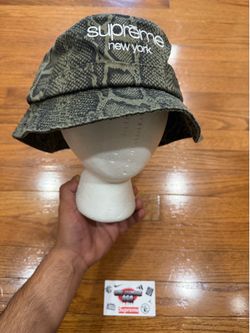 Supreme Snakeskin Chino Twill Crusher Hat Size M/L SS24 Brand New