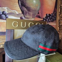 Gucci GG Web Baseball Cap