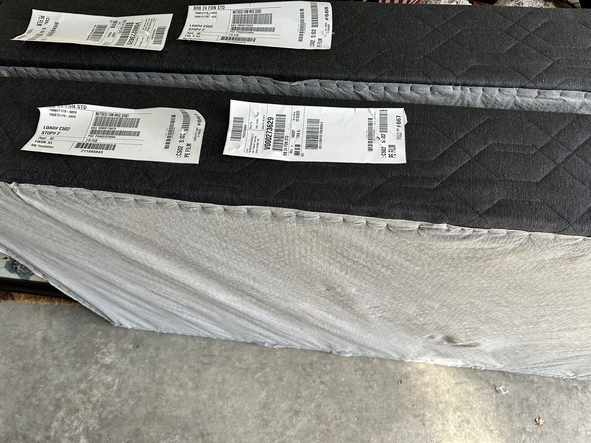 New Mattress Firm Boxsprings For A King Size Bed- NEW!