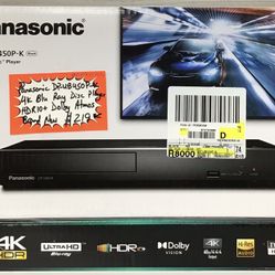 Panasonic DP-UB450P-K 4K Blu-Ray Disc Player HDR10+ Dolby Atmos Brand New 