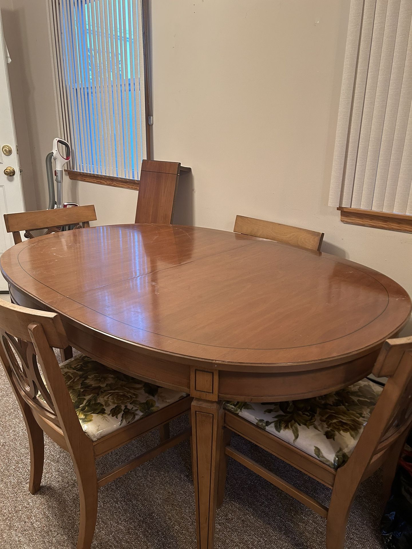 Dining room set and curio  