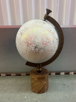Decorative TABLETOP Globe W/Wooden BASE 👀 (please read description)