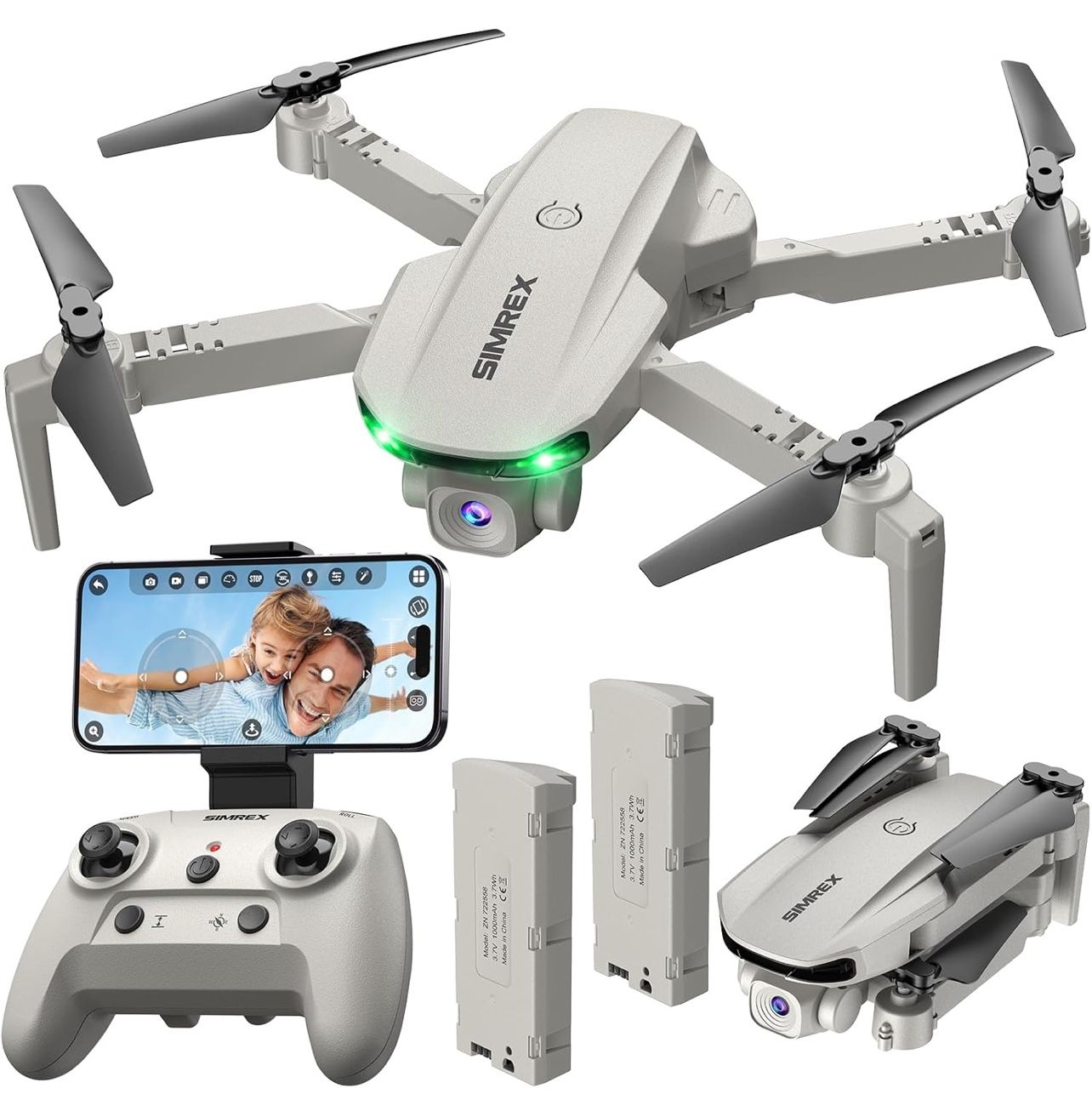 Drone With Camera 1080P for Kids And Adults, RC Quadcopter Drone with Altitude Hold, Mini Drone With One Key Start, Waypoint Fly, Headless Mode, 3D Fl