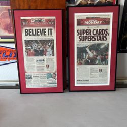 Arizona Cardinals Framed Newspaper Front Page 1st Superbowl Edition 2009