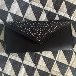 Black Clutch With Rhinestones