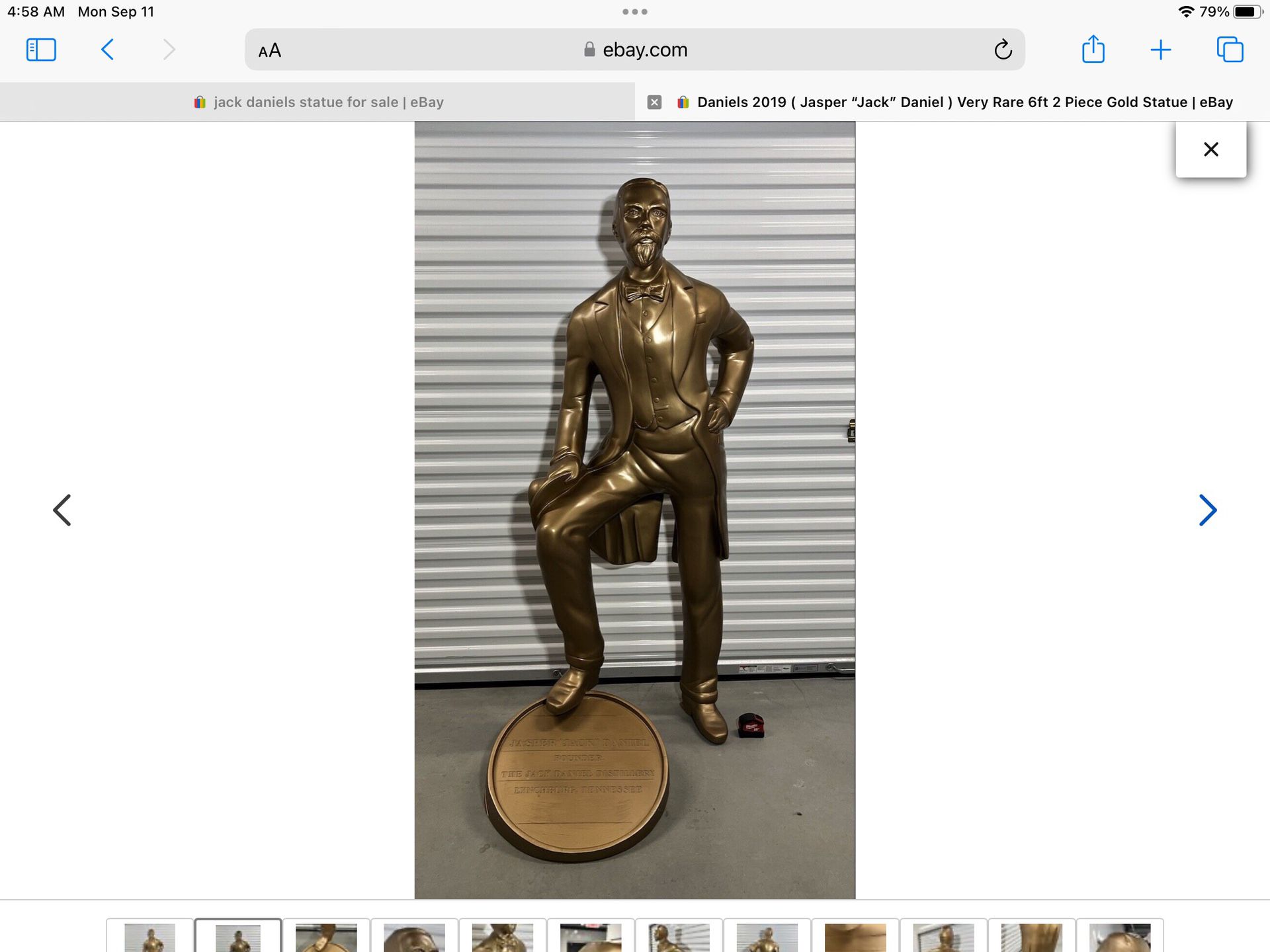 “Very Rare” Jack Daniel’s 6 Ft Gold Statue “Brand New”