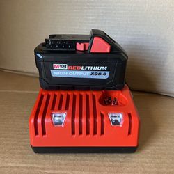 M18 6.0  Milwaukee  Battery  And  Charger 