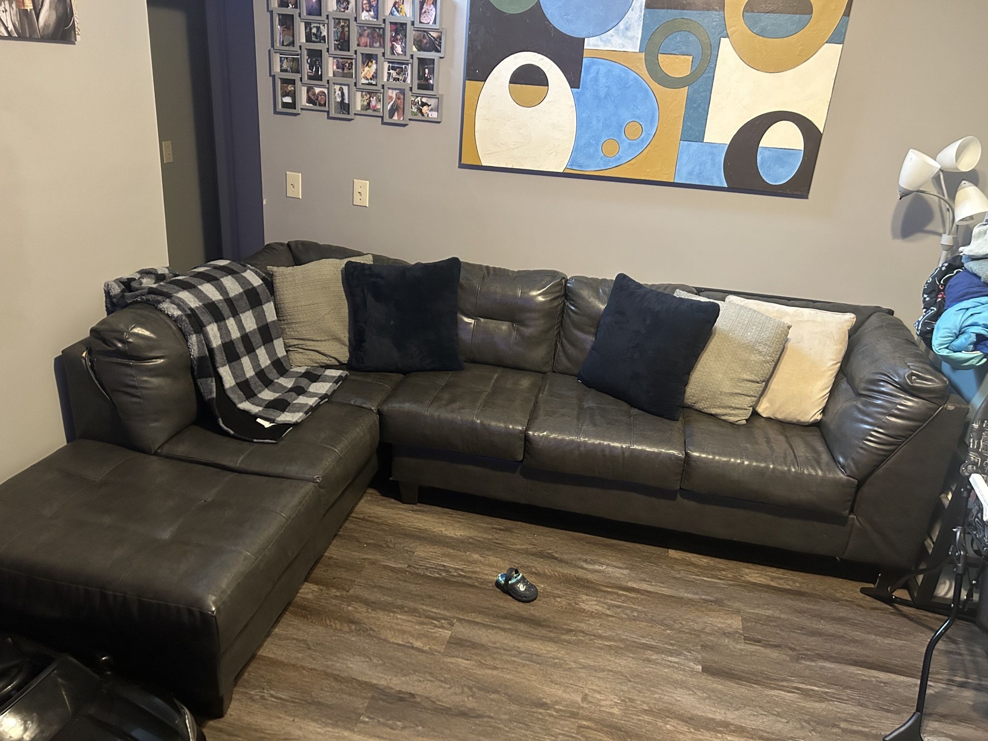 Leather Sectional Couch β $400, Must Go by Aug 18!