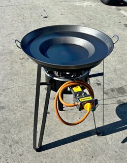 comal de fierro para enchiladas con base y quemador