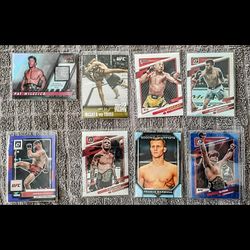  UFC top fighters of all time, auto/patch/silver/chrome 8 card lot