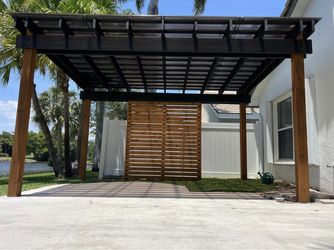 Wood pergola