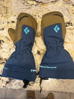 Women’s Black Diamond Mercury Mitts In Azure And Tan