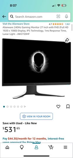 Alienware 240Hz Gaming Monitor 27 Inch