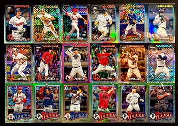 2024 Topps Chrome RC Refractor Lot (18) X-Fractor/Sepia/Prism/Pink/Raywave