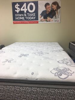 NEW Mattress Sets! Kings, Queens, Fulls and Twins available! Ready to go home to your house same day or same day delivery available!!