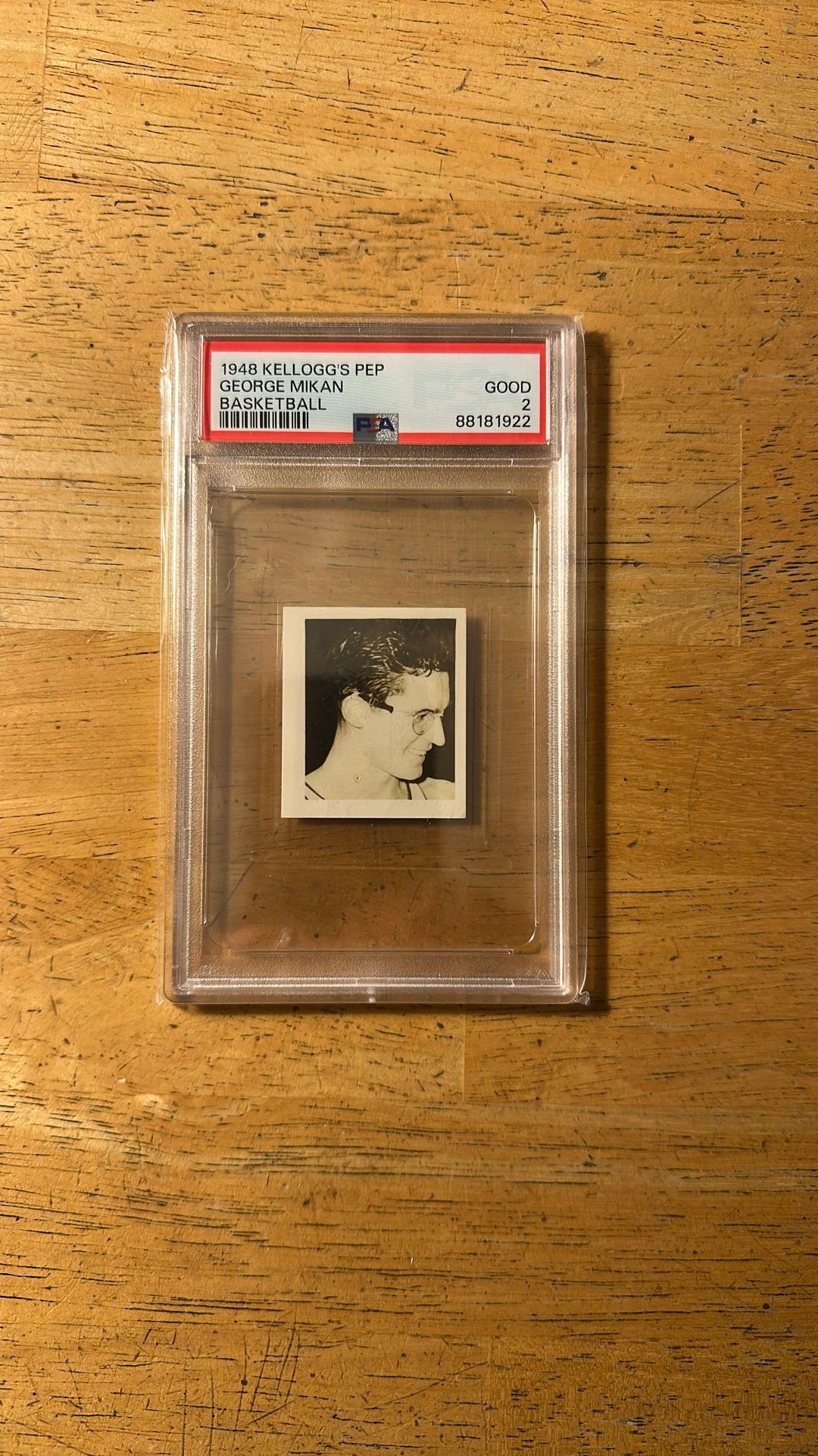 1948 Kellogg’s Pep Basketball Card of George Mikan PSA 2 (Good)