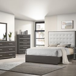 4 Pc Queen Bedroom Set( Take It Home In Monthly Payments) No Down Payment Needed