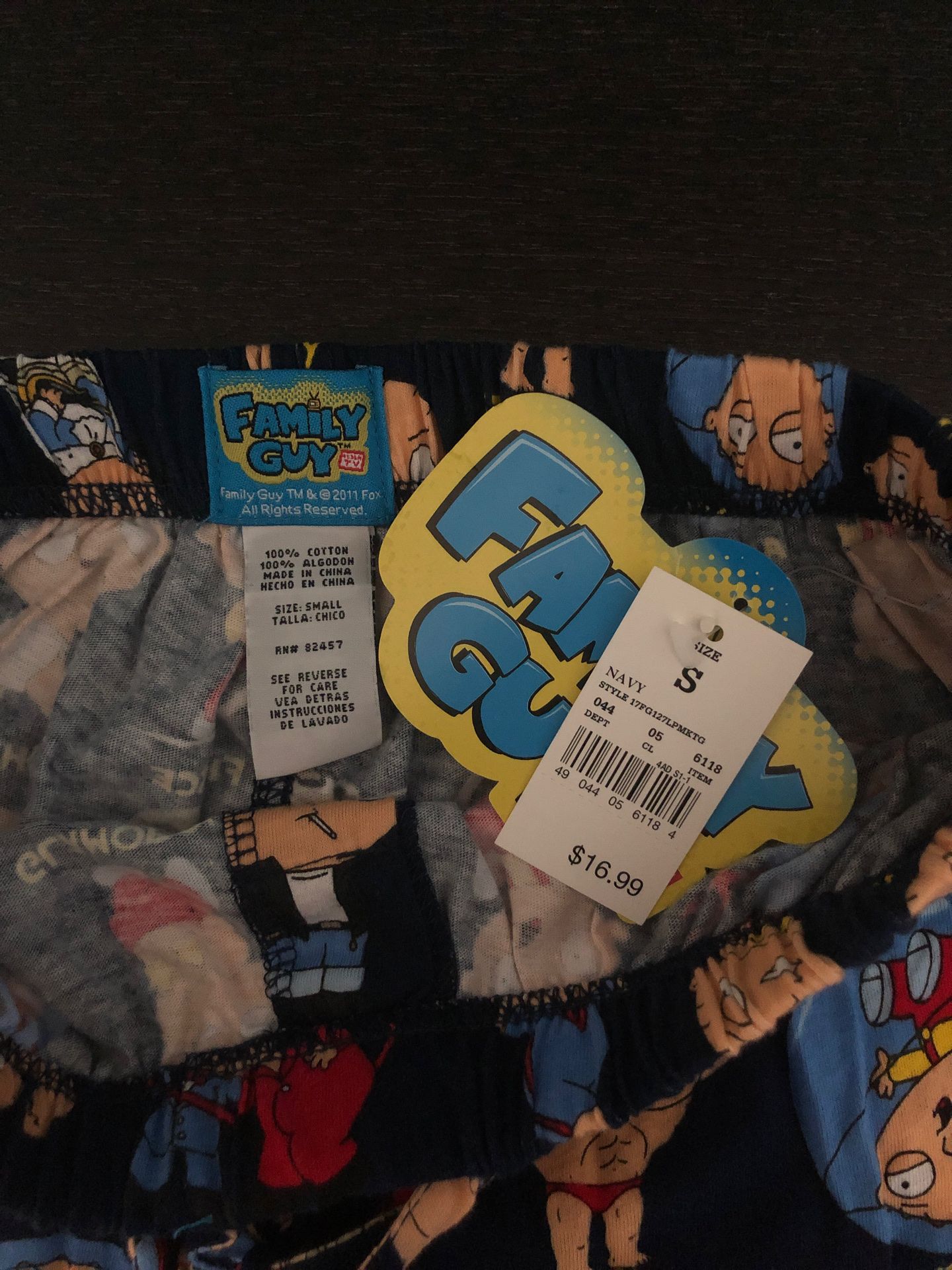 Family Guy Stewie Pajama Pants Size Small - brand new still has tags