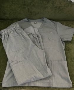 NEW Gray Jogger Scrub Set