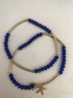 Blue bracelets