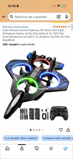 Fighter RC Drone Airplane with LED Lights