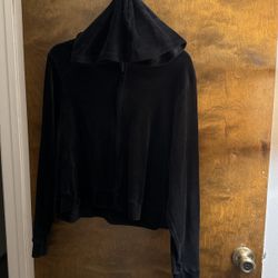 Black Zipper Hoodie Sweater