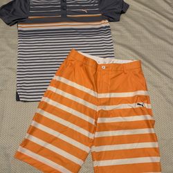 Boys size extra large XL PUMA Golf polo shirt and Golf Shorts $18 for both or $10 each Like New