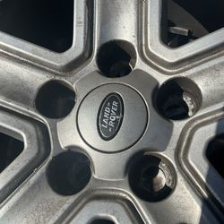 Four Land Rover  rims and tires   Used   Three tires match  size 255/50 r20