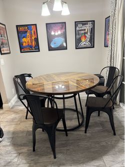 Dining table with four chairs