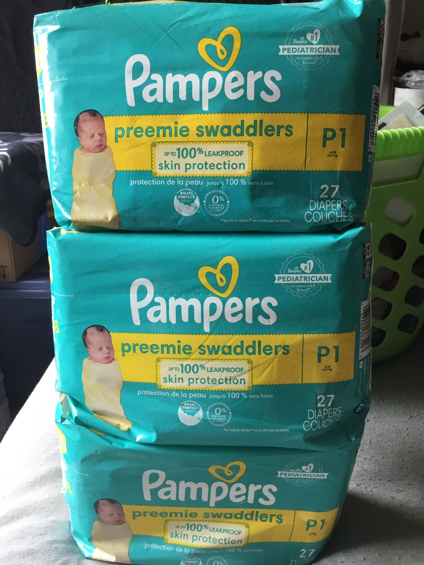 Unopened Packages Pampers Diapers & Wipes