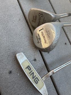 3 golf. clubs