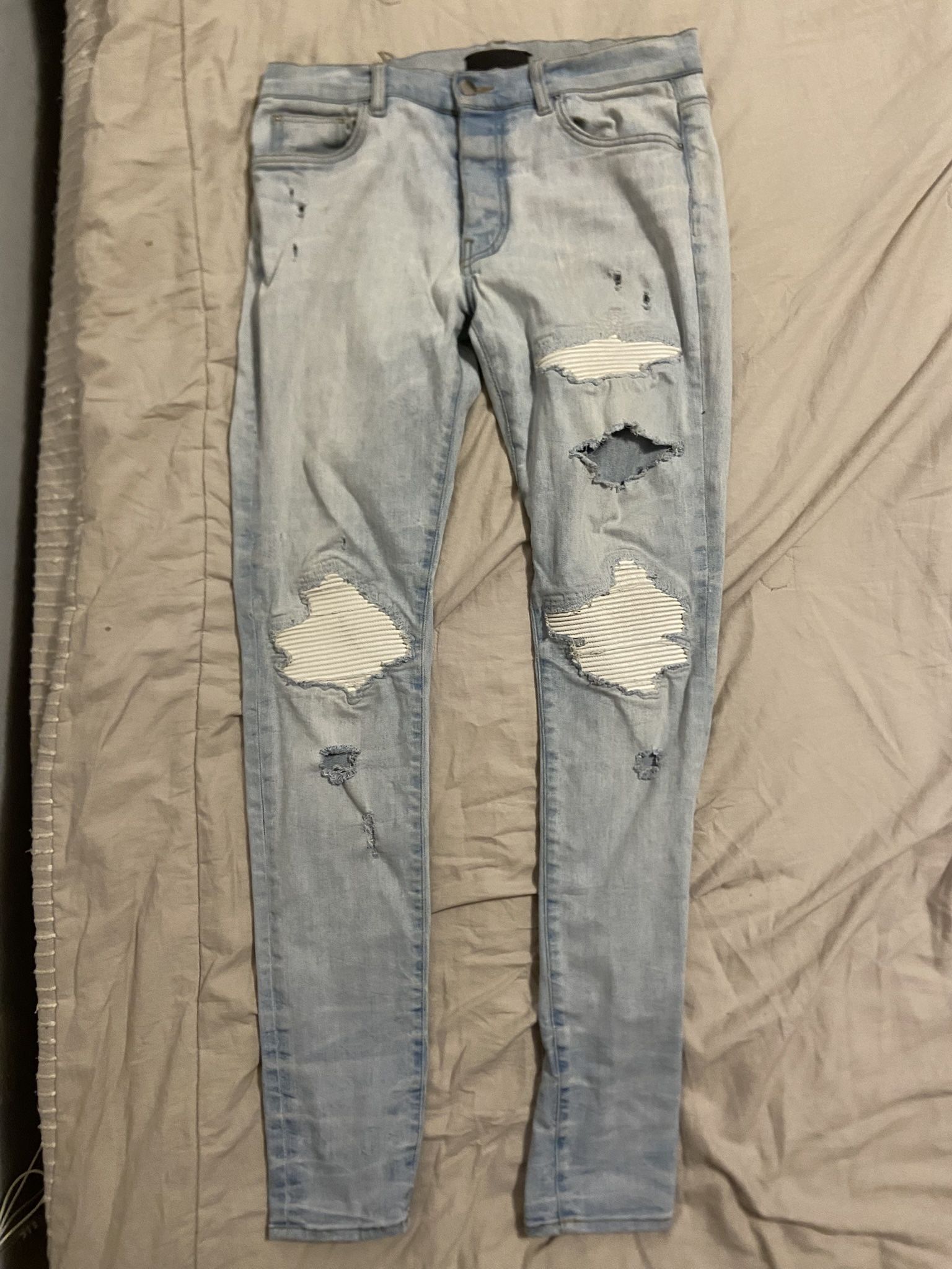 Amiri Mx1 White Patches Jeans