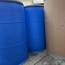 40-Gallon Barrels with Open Lids, Located in Fort Pierce, Florida