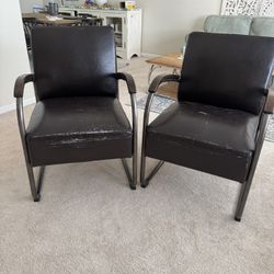Leather Chairs Set Of 2 Very Comfy