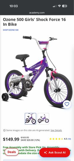 Brand new academy sports girls cycle