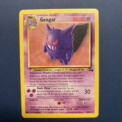Gengar 20/62 Pokemon Card