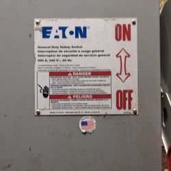 200 Amp Disconnect 3 Phase Non Fussd