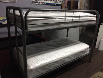 🚨New!! Twin/Twin Metal Bunkbed + Mattress🚨